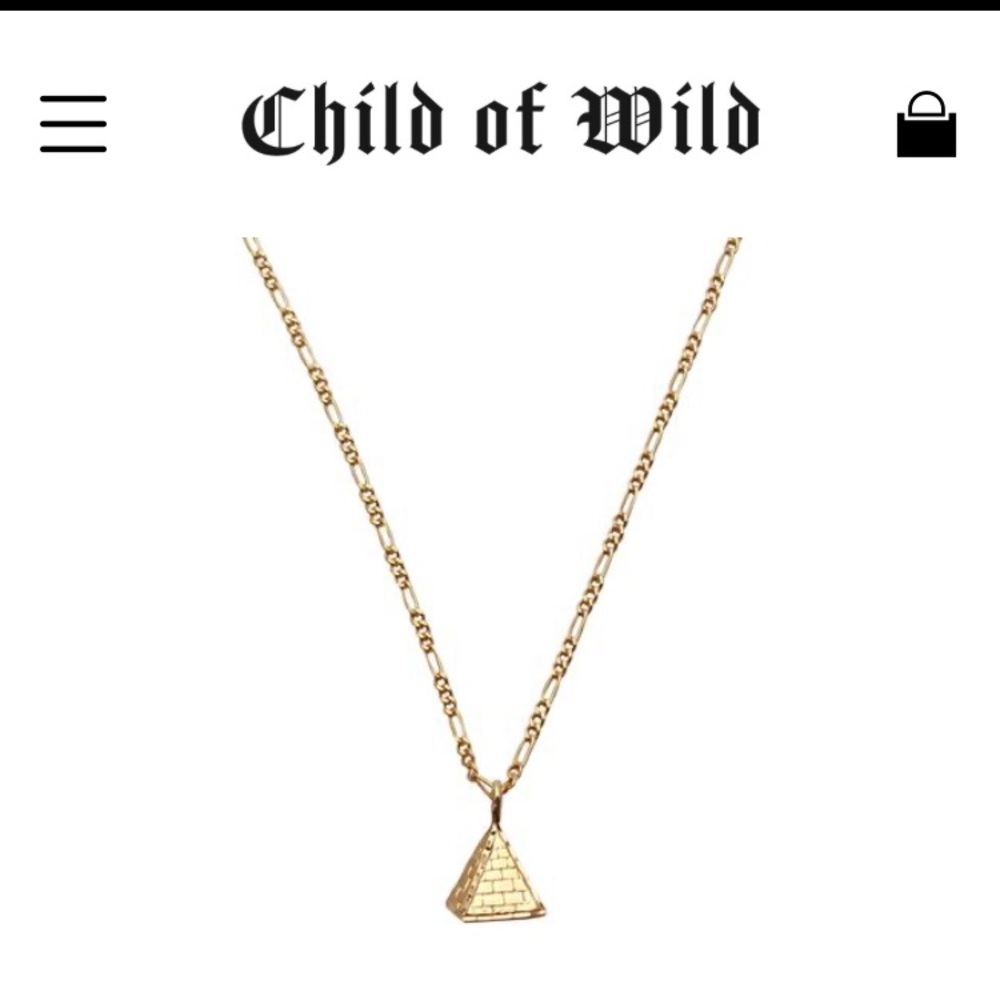 Child of wild unisex pyramid necklace